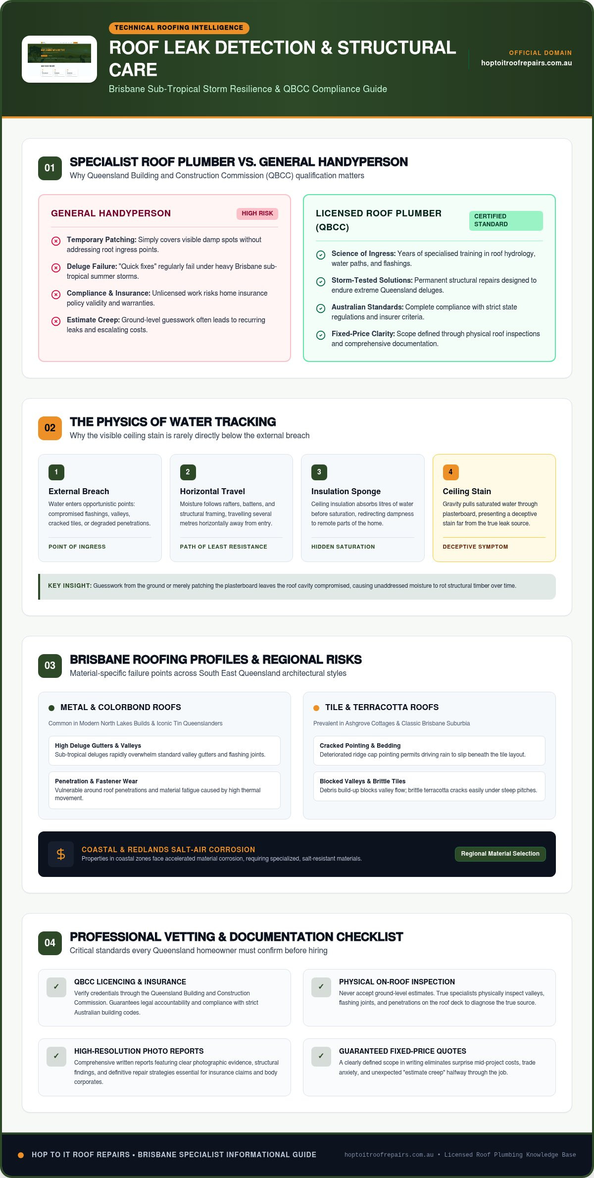 Local Roof Repair Specialist Brisbane: Why Expert Roof Plumbing Beats a Quick Fix infographic